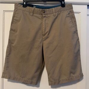 Volcom Men's Khaki Flat Front Shorts